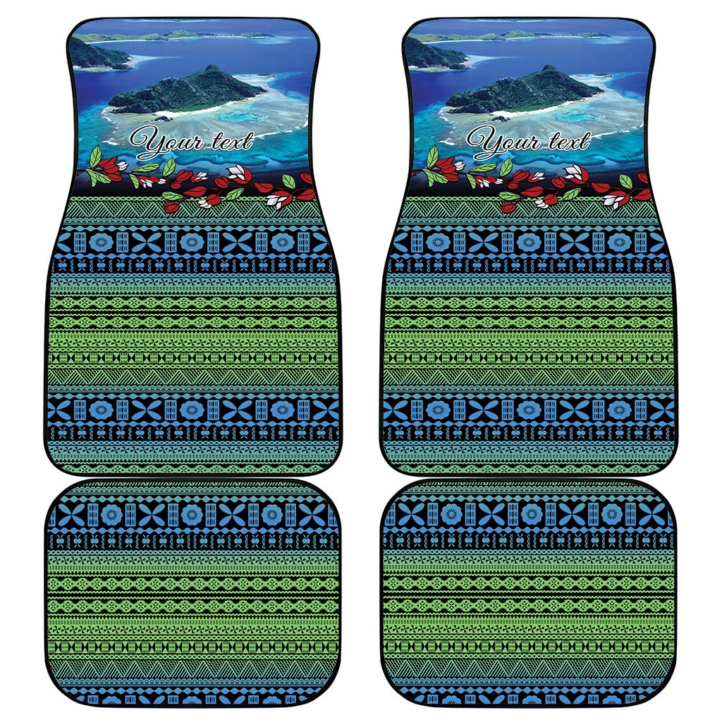 Personalised Fiji Viti Levu Car Mats Tagimoucia and Tapa Tribal Pattern LT9 - Polynesian Pride