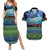 Personalised Fiji Viti Levu Couples Matching Summer Maxi Dress and Hawaiian Shirt Tagimoucia and Tapa Tribal Pattern