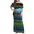 Personalised Fiji Viti Levu Family Matching Off Shoulder Maxi Dress and Hawaiian Shirt Tagimoucia and Tapa Tribal Pattern