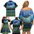 Personalised Fiji Viti Levu Family Matching Off Shoulder Short Dress and Hawaiian Shirt Tagimoucia and Tapa Tribal Pattern