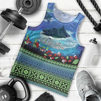 Personalised Fiji Viti Levu Men Tank Top Tagimoucia and Tapa Tribal Pattern LT9 - Polynesian Pride