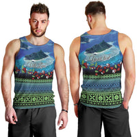 Personalised Fiji Viti Levu Men Tank Top Tagimoucia and Tapa Tribal Pattern LT9 - Polynesian Pride