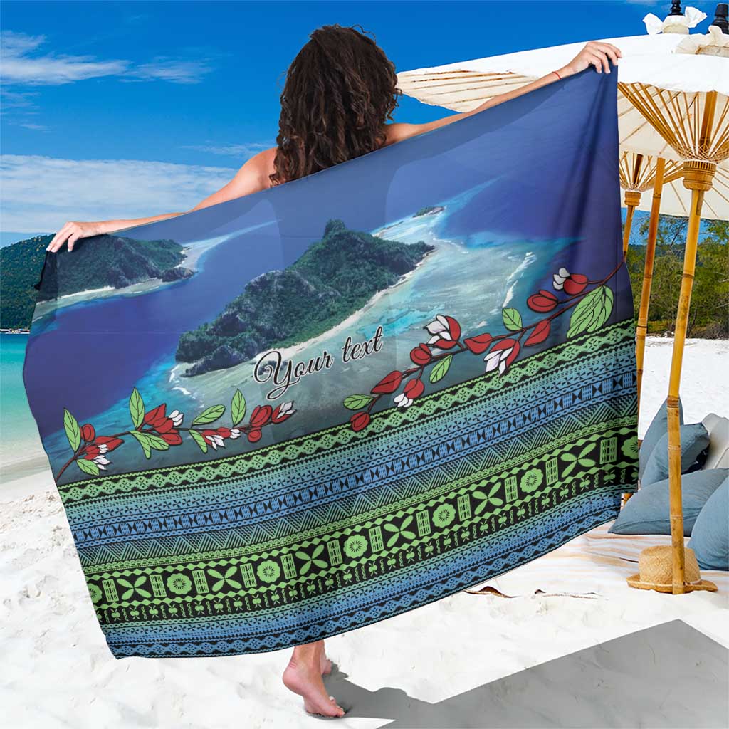 Personalised Fiji Viti Levu Sarong Tagimoucia and Tapa Tribal Pattern