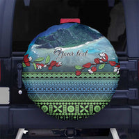 Personalised Fiji Viti Levu Spare Tire Cover Tagimoucia and Tapa Tribal Pattern LT9 - Polynesian Pride
