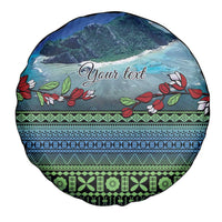 Personalised Fiji Viti Levu Spare Tire Cover Tagimoucia and Tapa Tribal Pattern LT9 - Polynesian Pride