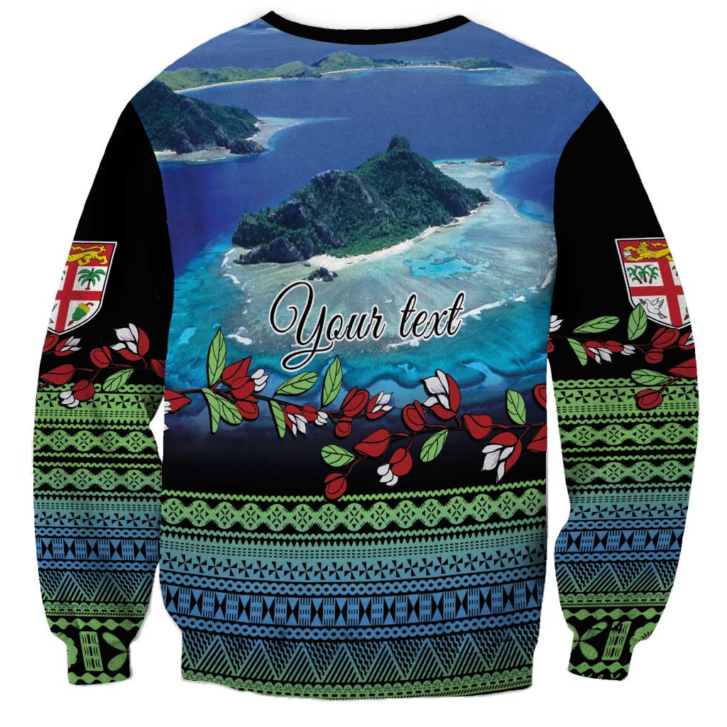 Personalised Fiji Viti Levu Sweatshirt Tagimoucia and Tapa Tribal Pattern LT9 - Polynesian Pride
