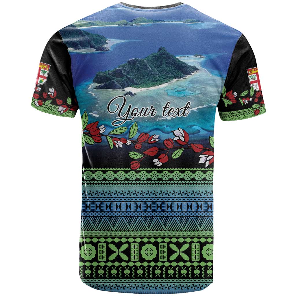 Personalised Fiji Viti Levu T Shirt Tagimoucia and Tapa Tribal Pattern LT9 - Polynesian Pride