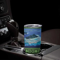 Personalised Fiji Viti Levu Tumbler Cup Tagimoucia and Tapa Tribal Pattern LT9 - Polynesian Pride