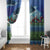 Personalised Fiji Viti Levu Window Curtain Tagimoucia and Tapa Tribal Pattern