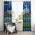 Personalised Fiji Viti Levu Window Curtain Tagimoucia and Tapa Tribal Pattern