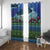 Personalised Fiji Viti Levu Window Curtain Tagimoucia and Tapa Tribal Pattern