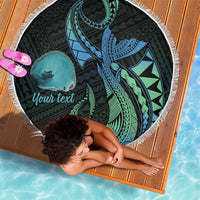 Personalised Hawaii Kure Atoll Beach Blanket Holaniku Coral Reef with Polynesian Tribal LT9 - Polynesian Pride