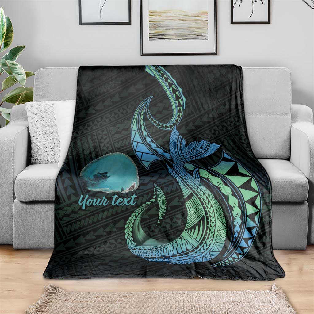 Personalised Hawaii Kure Atoll Blanket Holaniku Coral Reef with Polynesian Tribal LT9 - Polynesian Pride