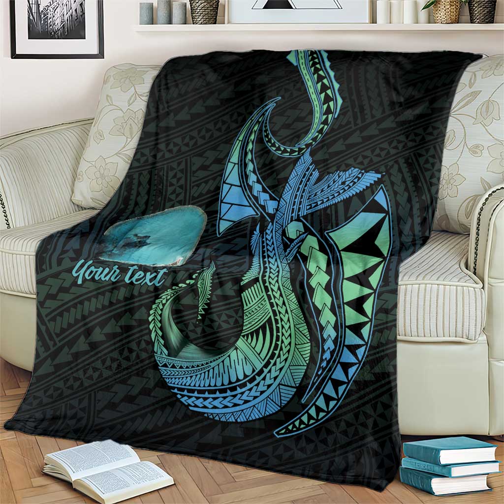 Personalised Hawaii Kure Atoll Blanket Holaniku Coral Reef with Polynesian Tribal LT9 - Polynesian Pride