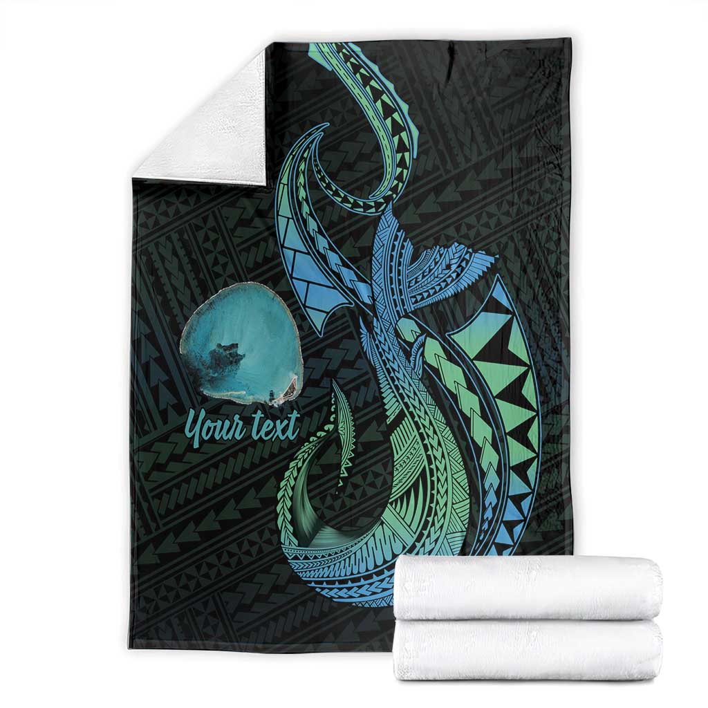 Personalised Hawaii Kure Atoll Blanket Holaniku Coral Reef with Polynesian Tribal LT9 - Polynesian Pride