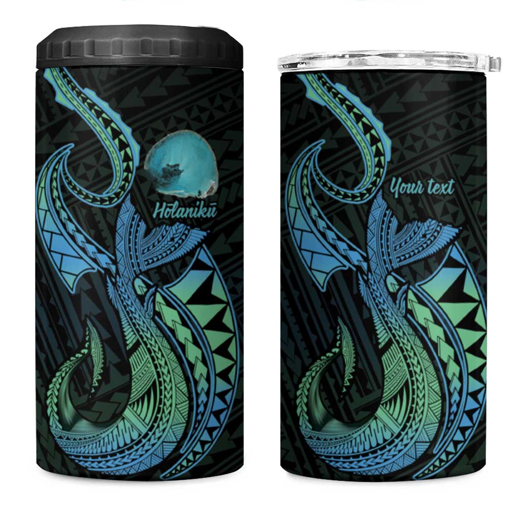 Personalised Hawaii Kure Atoll 4 in 1 Can Cooler Tumbler Holaniku Coral Reef with Polynesian Tribal