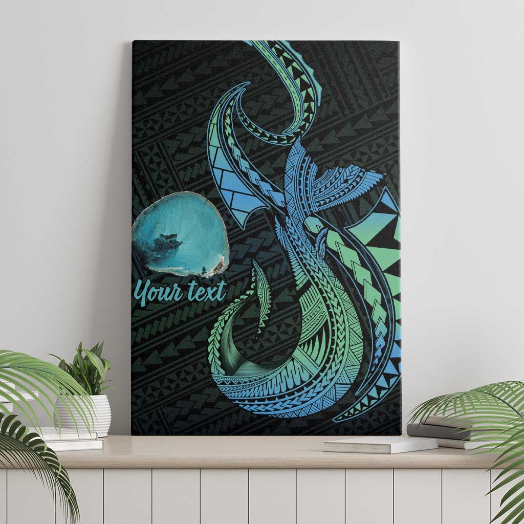 Personalised Hawaii Kure Atoll Canvas Wall Art Holaniku Coral Reef with Polynesian Tribal LT9 - Polynesian Pride