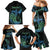 Personalised Hawaii Kure Atoll Family Matching Mermaid Dress and Hawaiian Shirt Holaniku Coral Reef with Polynesian Tribal