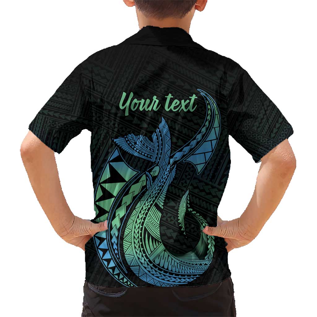 Personalised Hawaii Kure Atoll Family Matching Short Sleeve Bodycon Dress and Hawaiian Shirt Holaniku Coral Reef with Polynesian Tribal LT9 - Polynesian Pride