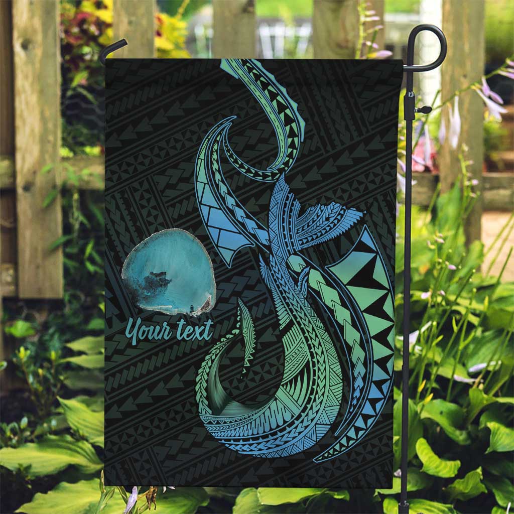 Personalised Hawaii Kure Atoll Garden Flag Holaniku Coral Reef with Polynesian Tribal LT9 Garden Flag Blue - Polynesian Pride