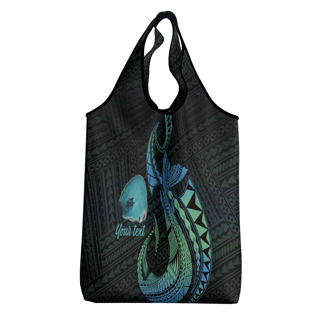 Personalised Hawaii Kure Atoll Grocery Bag Holaniku Coral Reef with Polynesian Tribal LT9 - Polynesian Pride