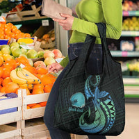 Personalised Hawaii Kure Atoll Grocery Bag Holaniku Coral Reef with Polynesian Tribal LT9 - Polynesian Pride