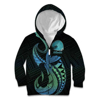 Personalised Hawaii Kure Atoll Kid Hoodie Holaniku Coral Reef with Polynesian Tribal