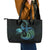 Personalised Hawaii Kure Atoll Leather Tote Bag Holaniku Coral Reef with Polynesian Tribal