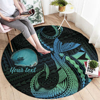 Personalised Hawaii Kure Atoll Round Carpet Holaniku Coral Reef with Polynesian Tribal