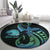 Personalised Hawaii Kure Atoll Round Carpet Holaniku Coral Reef with Polynesian Tribal