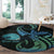 Personalised Hawaii Kure Atoll Round Carpet Holaniku Coral Reef with Polynesian Tribal