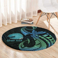 Personalised Hawaii Kure Atoll Round Carpet Holaniku Coral Reef with Polynesian Tribal
