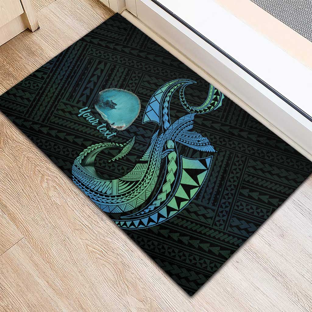 Personalised Hawaii Kure Atoll Rubber Doormat Holaniku Coral Reef with Polynesian Tribal LT9 - Polynesian Pride