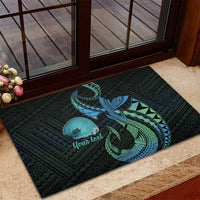 Personalised Hawaii Kure Atoll Rubber Doormat Holaniku Coral Reef with Polynesian Tribal LT9 - Polynesian Pride
