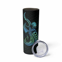 Personalised Hawaii Kure Atoll Skinny Tumbler Holaniku Coral Reef with Polynesian Tribal