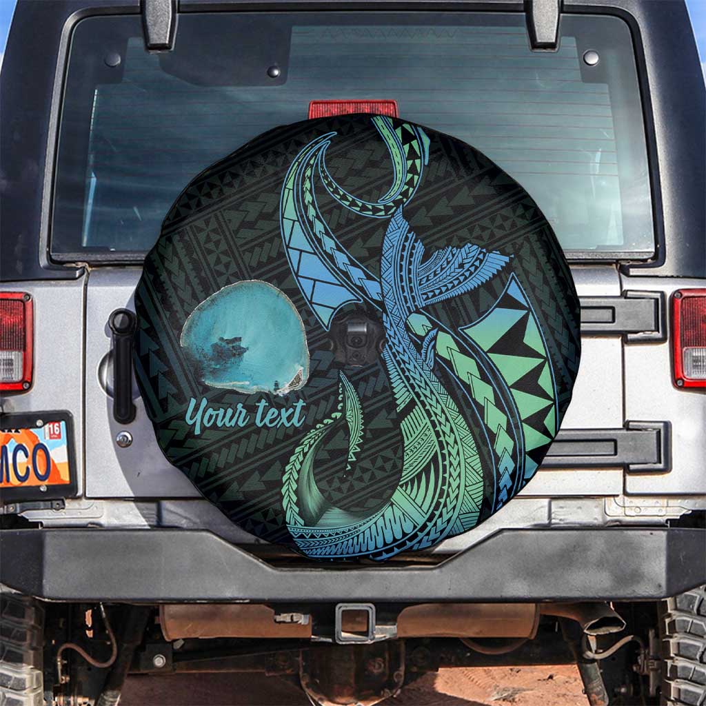 Personalised Hawaii Kure Atoll Spare Tire Cover Holaniku Coral Reef with Polynesian Tribal