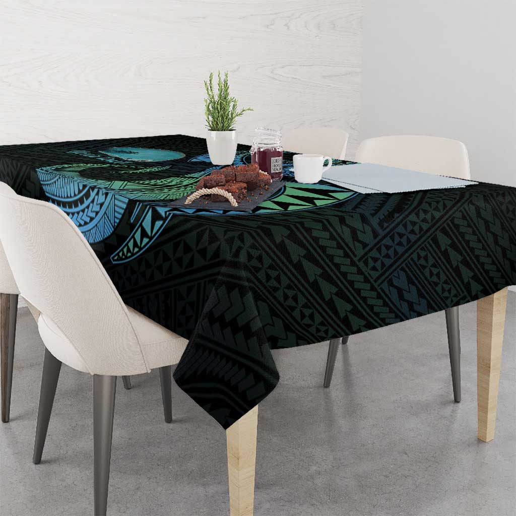 Personalised Hawaii Kure Atoll Tablecloth Holaniku Coral Reef with Polynesian Tribal LT9 - Polynesian Pride