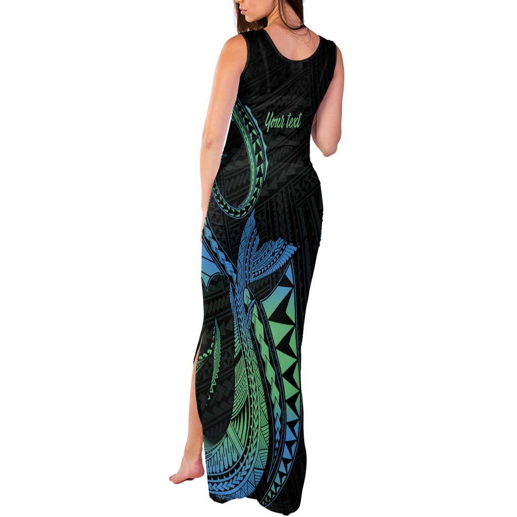 Personalised Hawaii Kure Atoll Tank Maxi Dress Holaniku Coral Reef with Polynesian Tribal LT9 - Polynesian Pride