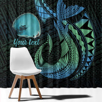 Personalised Hawaii Kure Atoll Window Curtain Holaniku Coral Reef with Polynesian Tribal LT9 - Polynesian Pride