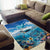 Personalised Palau Kayangel Atoll Area Rug Turtle With Coral Reef Under Water