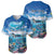 Personalised Palau Kayangel Atoll Baseball Jersey Turtle With Coral Reef Under Water