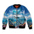 Personalised Palau Kayangel Atoll Bomber Jacket Turtle With Coral Reef Under Water