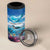 Personalised Palau Kayangel Atoll 4 in 1 Can Cooler Tumbler Turtle With Coral Reef Under Water