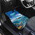 Personalised Palau Kayangel Atoll Car Mats Turtle With Coral Reef Under Water