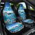 Personalised Palau Kayangel Atoll Car Seat Cover Turtle With Coral Reef Under Water