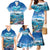 Personalised Palau Kayangel Atoll Family Matching Mermaid Dress and Hawaiian Shirt Turtle With Coral Reef Under Water