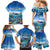 Personalised Palau Kayangel Atoll Family Matching Mermaid Dress and Hawaiian Shirt Turtle With Coral Reef Under Water