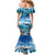 Personalised Palau Kayangel Atoll Family Matching Mermaid Dress and Hawaiian Shirt Turtle With Coral Reef Under Water