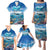 Personalised Palau Kayangel Atoll Family Matching Puletasi and Hawaiian Shirt Turtle With Coral Reef Under Water