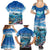 Personalised Palau Kayangel Atoll Family Matching Summer Maxi Dress and Hawaiian Shirt Turtle With Coral Reef Under Water